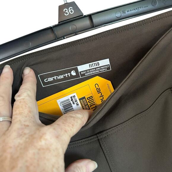 Carhartt Force Fitted Mid weight Utility Legging Size L New With Tags Brown - Picture 7 of 7